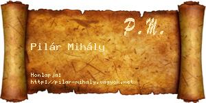 Pilár Mihály névjegykártya